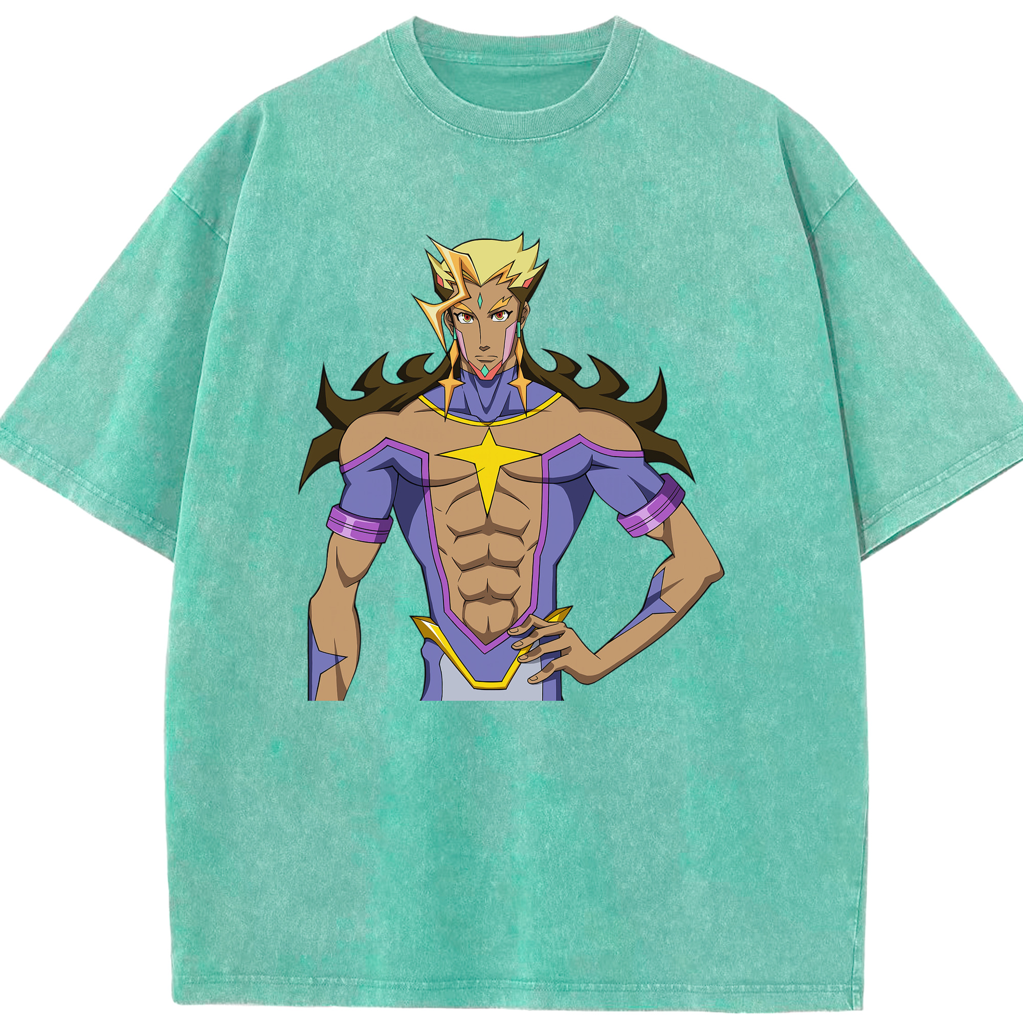 （画像用） 遊☆戯☆王 Yu-Gi-Oh! 綿100% ヴィンテージ風 半袖Tシャツ（フロントプリント）